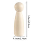 HOIGON 30 PCS 3.5 Inch Wooden Peg Dolls, 90mm Unfinished Angel Girl Wooden Peg Doll People for Crafts, Wedding, Cake Toppers, Painting, Decor