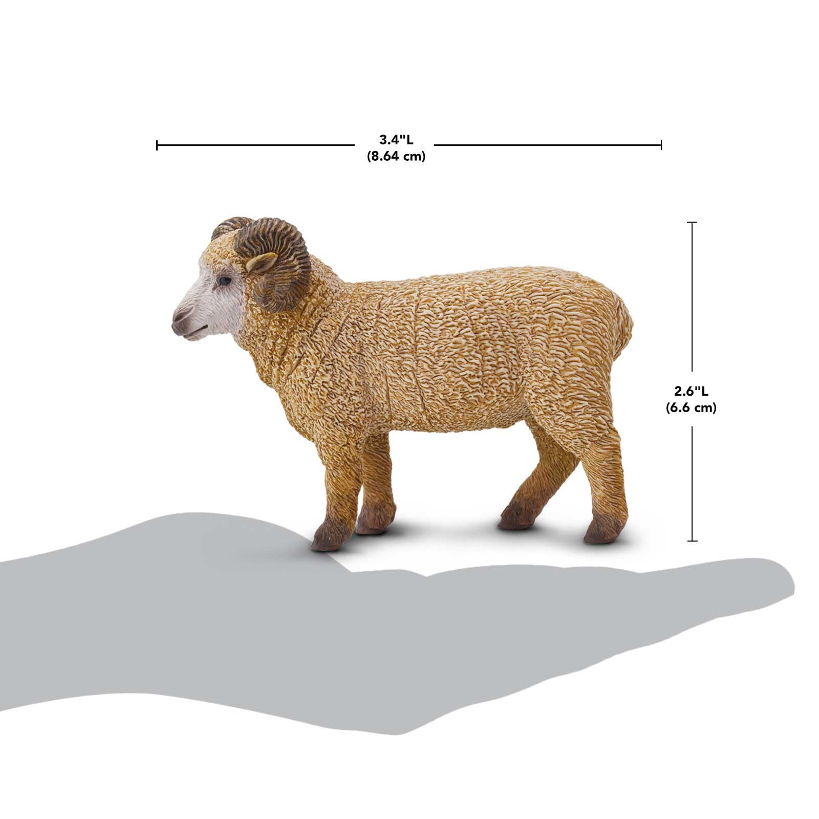 Safari Ltd. Ram Figurine - Lifelike 3.5" Model Figure - Educational Toy for Boys, Girls, and Kids Ages 1+