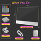 Led Drawing Board for Kids,13.2'' x 10'' Rechargeable Led Note Board with Colors,Doodle Glow Board,3 Modes & 5 Colors Acrylic Dry Erase Board with 8