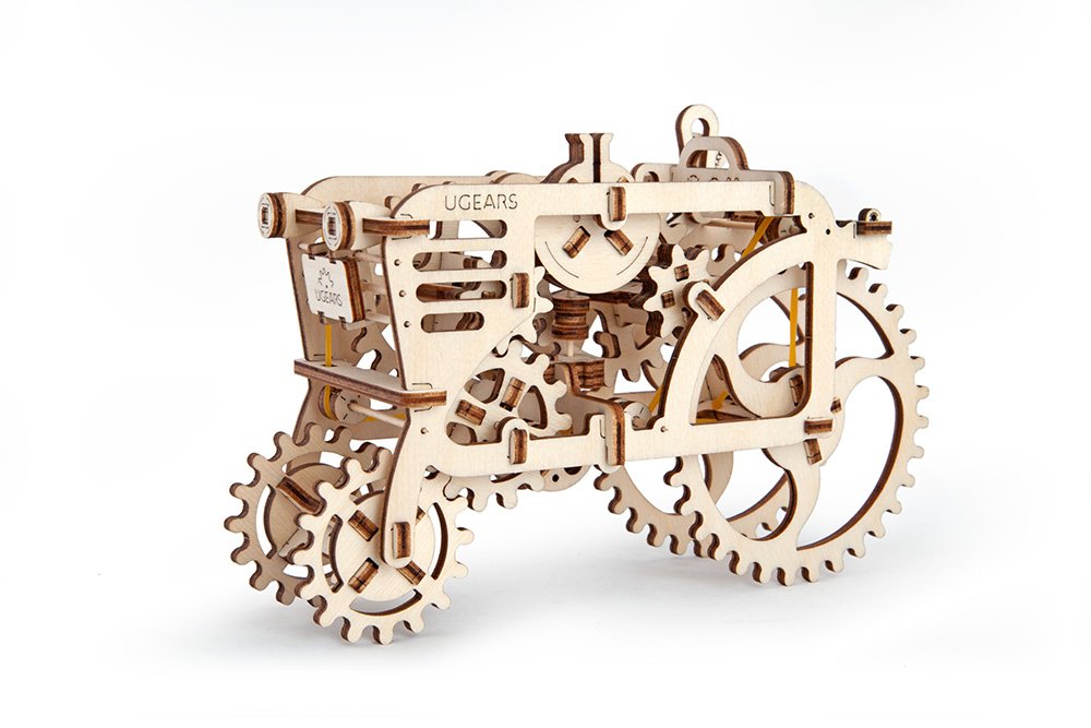 UGEARS Models 3-D Wooden Puzzle - Mechanical Tractor