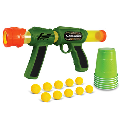 RealTree NKOK Foam Ball Blaster Set - 19.5 in, 10 Balls & 6 Cups, Ages 6+
