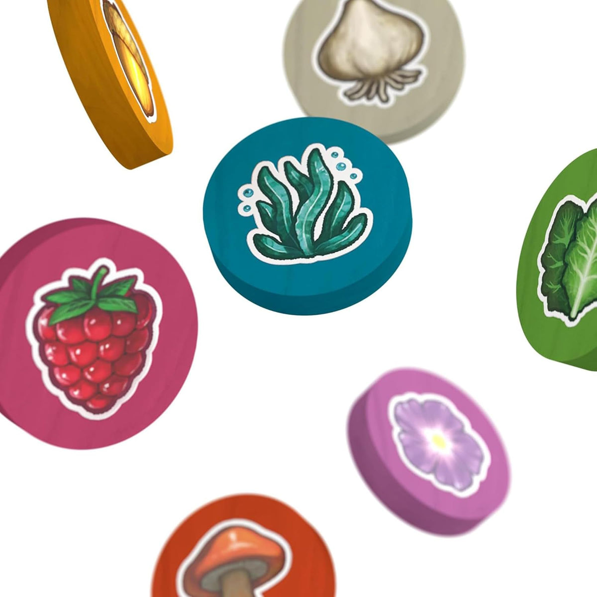 Rose Gauntlet: Wild Gardens - Premium Wooden Source Pack - Upgrade Set, Cozy Family Board Game Accessory, Strategy Solo Foraging Game Accessory