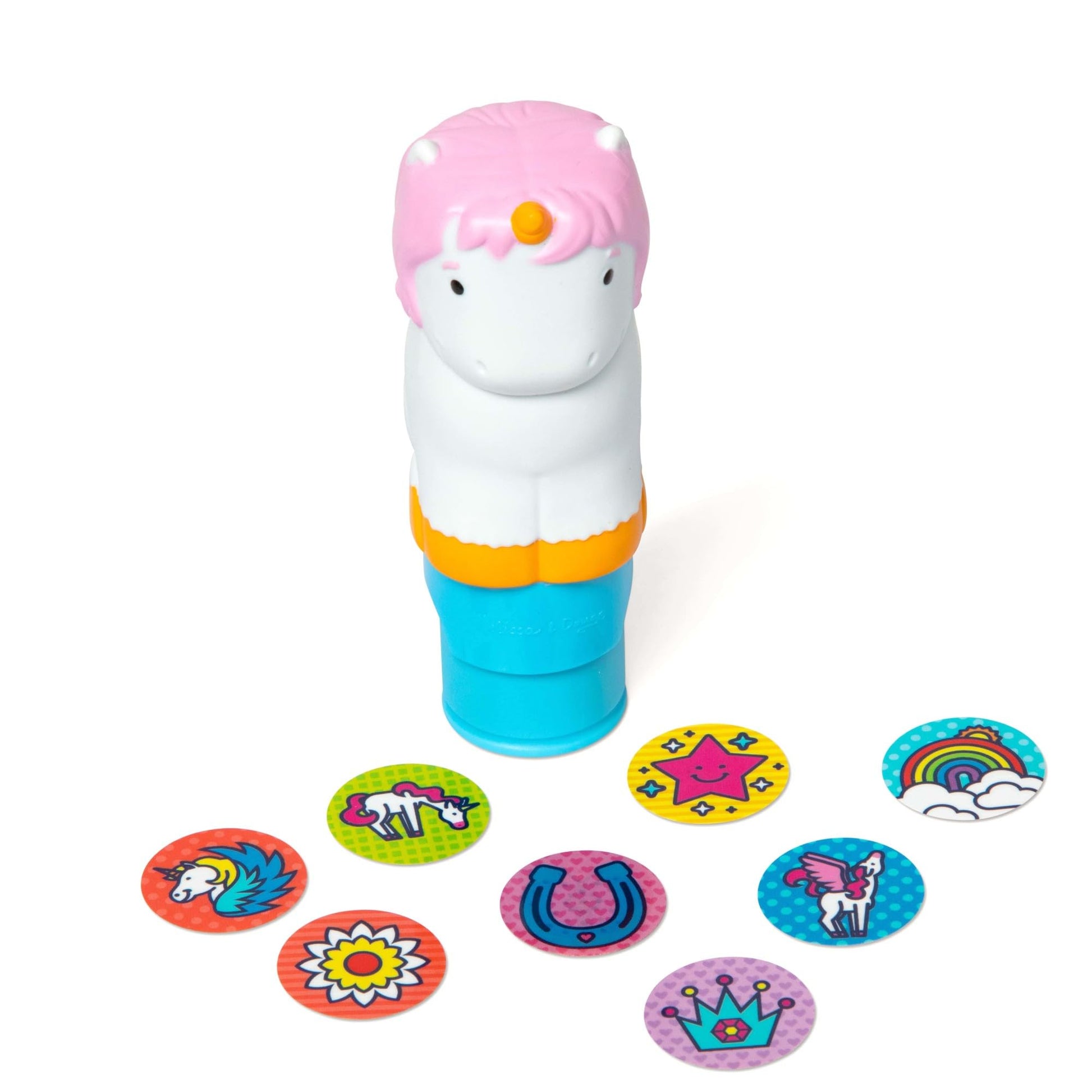 Melissa & Doug Sticker Wow!™ Unicorn Bundle: 24-Page Activity Book, Refillable Sticker Stamper, Mini Pad, 500 Stickers, Arts and Crafts for Kids Ages