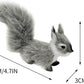 Cauaoa 2 Pcs Grey Mini Squirrel, 12 cm Mini Squirrel Stuffed Soft Animals for Gift, Home Decor, Table Decorations, Room Ornaments