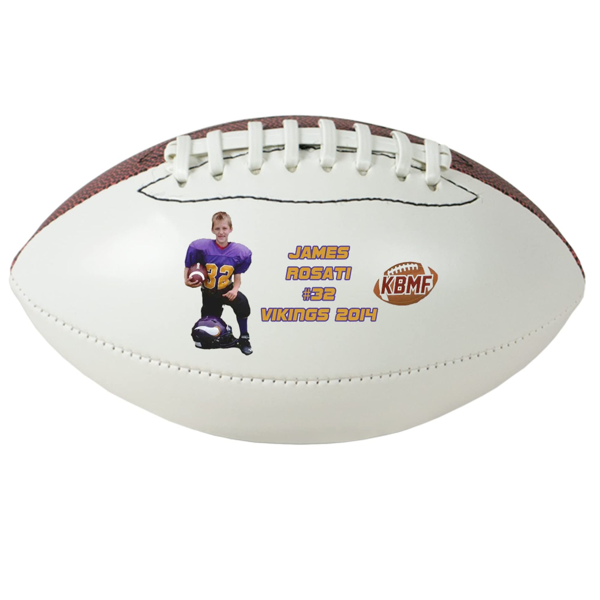 Personalized Custom Photo Mini Football - Any Image - Any Text - Any Logo