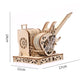 URFunModel 3D Wooden Puzzle for Adults, Mechanical Transmission Guitar Music Box Wooden Model Kit to Build, 150PCS DIY Assembly Steampunk Puzzle Craft
