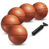 6-Inch Mini Basketballs for Kids (5-Pack) with Hand Pump for Mini Hoops