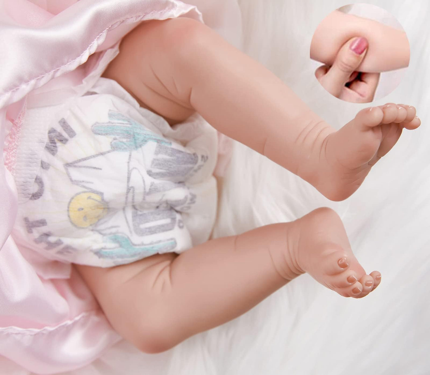 Zlgkjk Reborn Baby Dolls Girl, 18" Realistic Newborn Dolls with Soft Vinyl Silicone Full Body, Lifelike Sleeping Baby Dolls for Girls, Real Life Baby