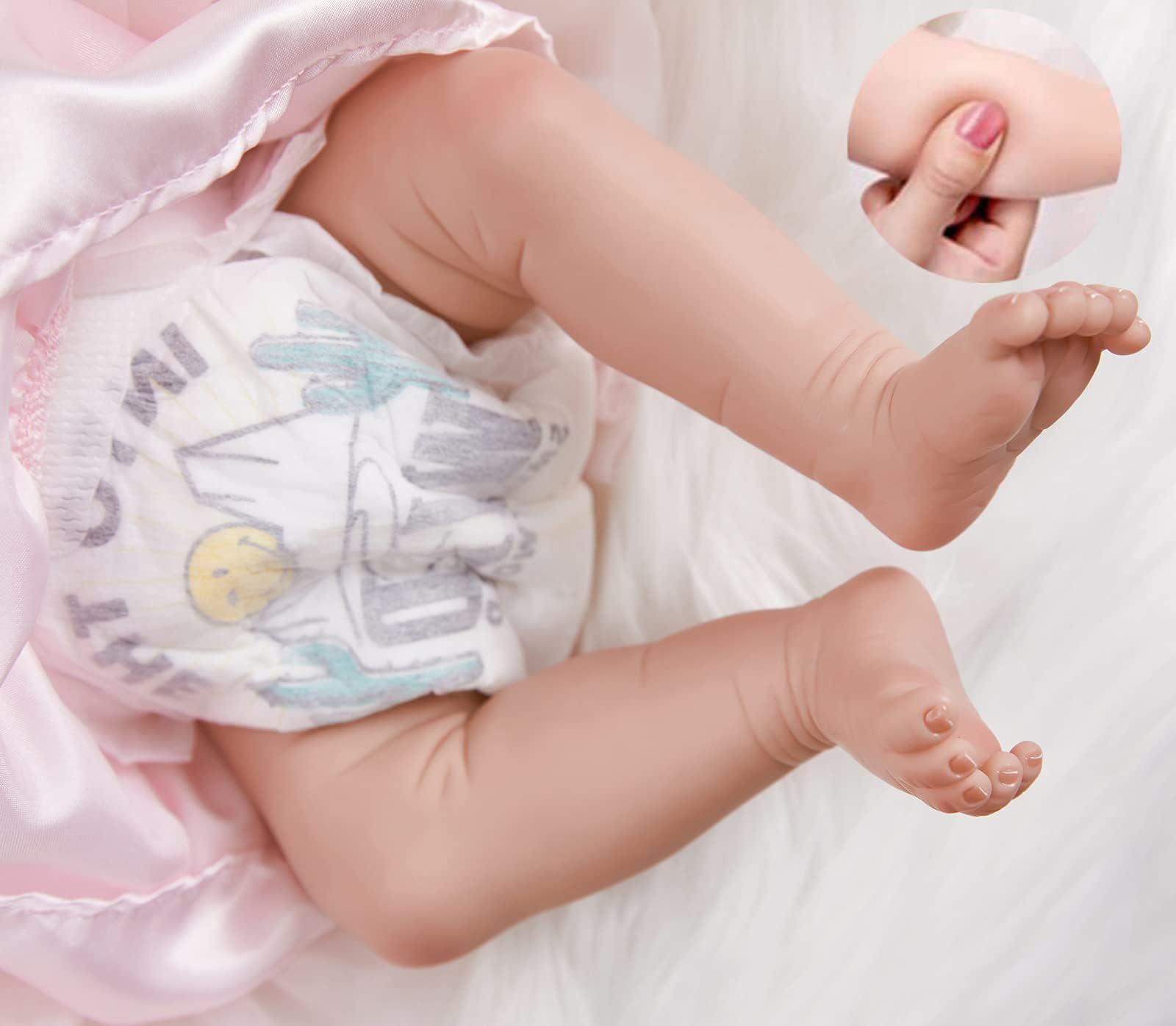 Zlgkjk Reborn Baby Dolls Girl, 18" Realistic Newborn Dolls with Soft Vinyl Silicone Full Body, Lifelike Sleeping Baby Dolls for Girls, Real Life Baby