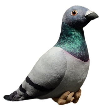 Rock Pigeon Plush Toy, 7.8inch Grey Super Soft Realistic Rock Pigeon Stuffed Animal Plush Toy Cute and Funny Simulated Bird Animal Party Home