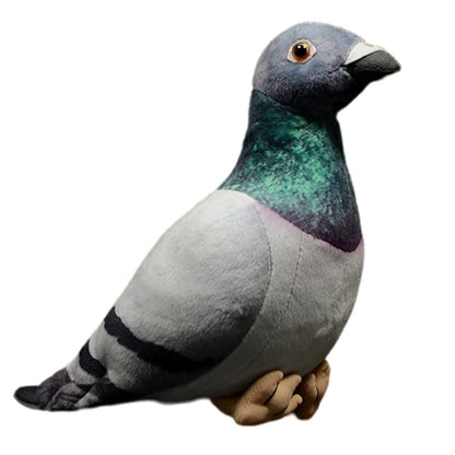 Rock Pigeon Plush Toy, 7.8inch Grey Super Soft Realistic Rock Pigeon Stuffed Animal Plush Toy Cute and Funny Simulated Bird Animal Party Home