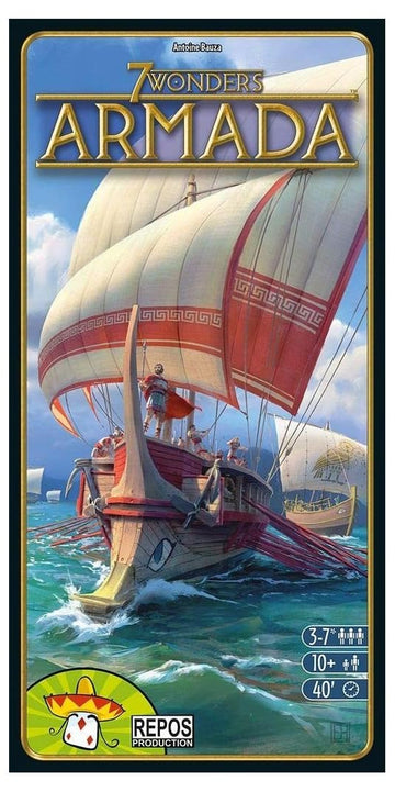 Asmodee 7 Wonders Armada Expansion - Naval Warfare and Enhanced Player Interaction, Strategy Game for Kids & Adults, Ages 10+, 3-7 Players, 40 Minute