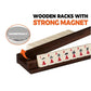 MUTEX American Walnut Wood Mahjong Racks with Pushers, 4pcs Mahjong Racks Set for Mahjong/Mexican Train/Dominoes, Elegant Wooden Mahjong Tiles Racks