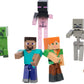 Minecraft Set of 7 Action Figures, World Builder Pack, Starter Collection of Characters in 3.25-inch Scale, Includes Steve, Ari, Enderman & More