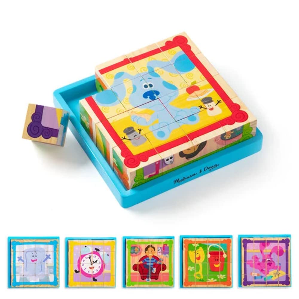 Melissa & Doug Blue's Clues & You! Wooden Cube Puzzle (16 Pieces)