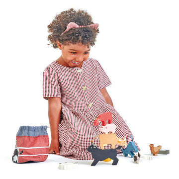 Tender Leaf Toys - Stacking Farmyard Set for Kids - Animal Set for Encouraging Logical Thinking, Inspire Imaginative and Pretend Play