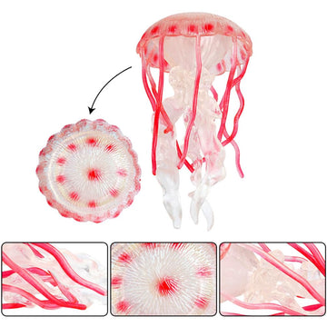 BLAPNK 2 Pcs Realistic Ocean Jellyfish Model Toys, Simulated Sea Life Jellyfish Animals Figurine Collection Playset Sea Creature Science Educational