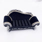 1:12 Black Victorian Sofa, Dollhouse Miniature Furniture, Home Decoration Ornament (Big)