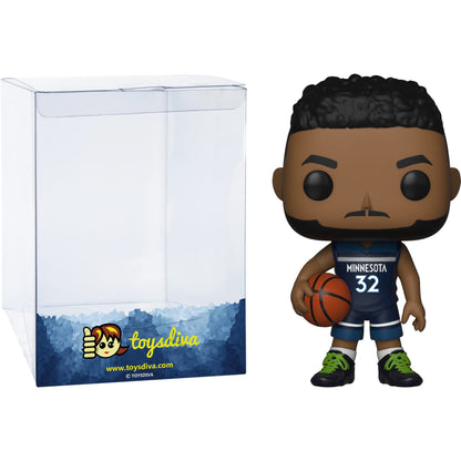 Funko K a r l -Anthony T o w n s : P o p ! Sports Vinyl Figurine Bundle with 1 Compatible 'ToysDiva' Graphic Protector (039-34453 - B)