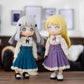 niannyyhouse 1/12 BJD OB11 Doll Clothes White Long-Sleeved Shirt Skirt Doll Dressup (Black)