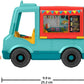 Fisher-Price Little People Musical Toddler Toy Serve It Up Food Truck Vehicle with 2 Figures for Pretend Play Ages 1+ Years