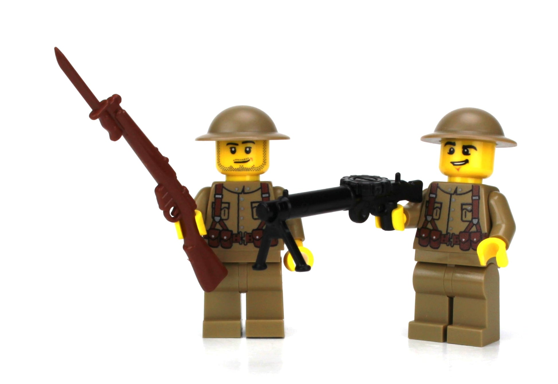 Battle Brick 1.6 Inches Tall US Army WW1 Doughboy Soldiers Collectible Custom Minifigures| Genuine Military Minifig | Printed in The USA | World WAR |