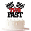 Keoysek Two Fast Cake Topper Glitter Race Car Theme 2nd Birthday Party