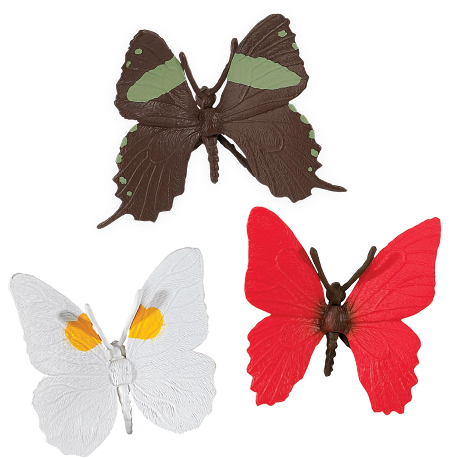 Safari Ltd. Butterflies TOOB - Figurines of Red Glider, Swallowtail, Orange & White Sulphur, Evenus Regalis, Papilio Garleppi & More - Educational Toy