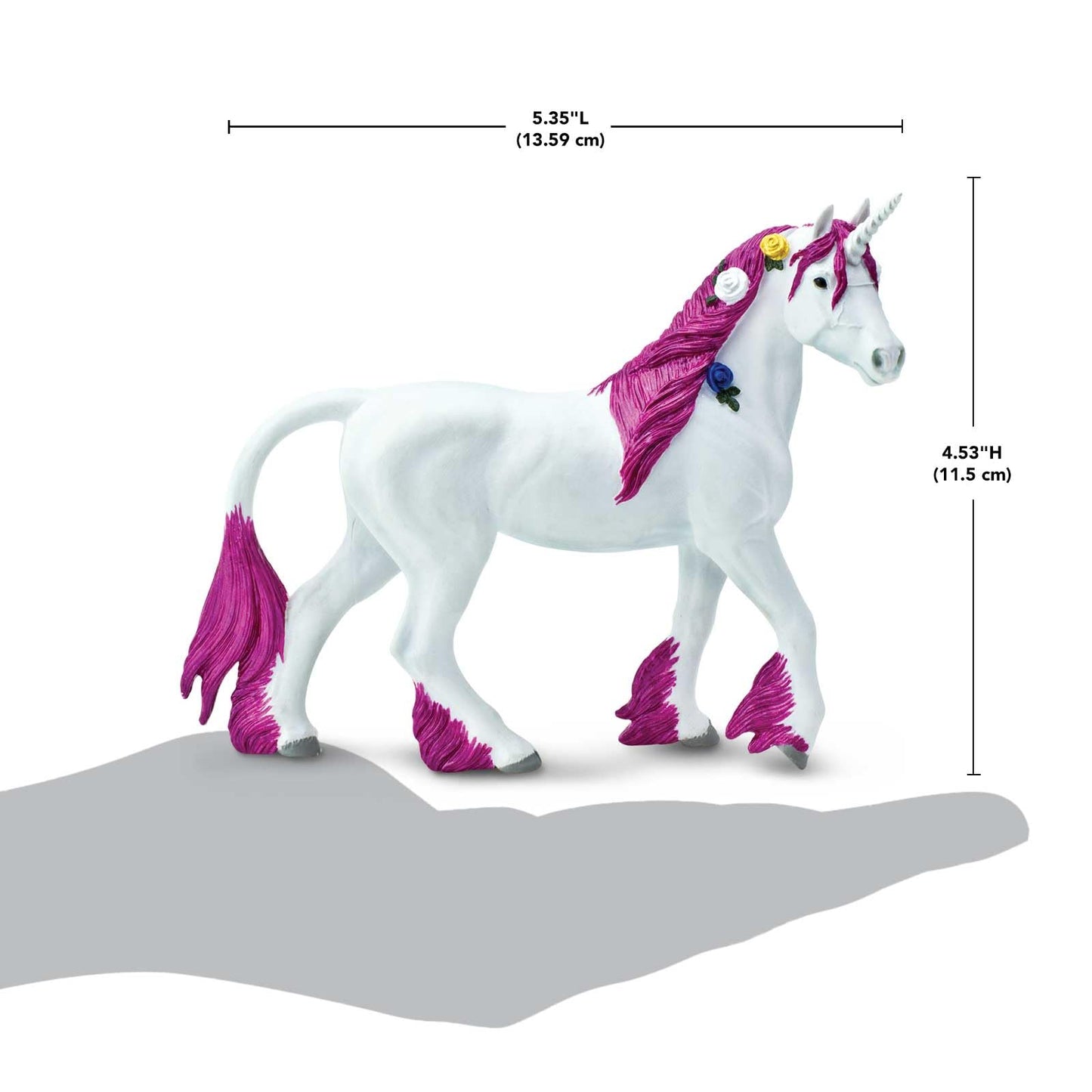 Safari Ltd. Pink Unicorn Figurine - Realistic Hand-Painted 5.5" Fantasy Themed Plastic Figure - Educational Toy for Boys, Girls & Kids Age 3+