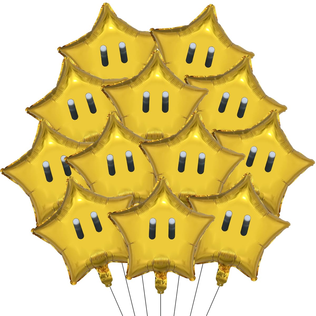 12PCS Gold Birthday Balloons?Yellow Balloons Kids Birthday Party Decorations Supplies