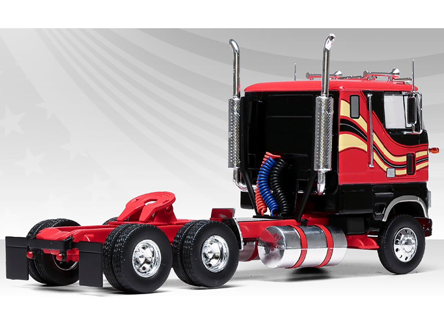1985 CL 9000 Truck Tractor Red and Black with Graphics 1/43 Diecast Model by IXO Models U43TR003