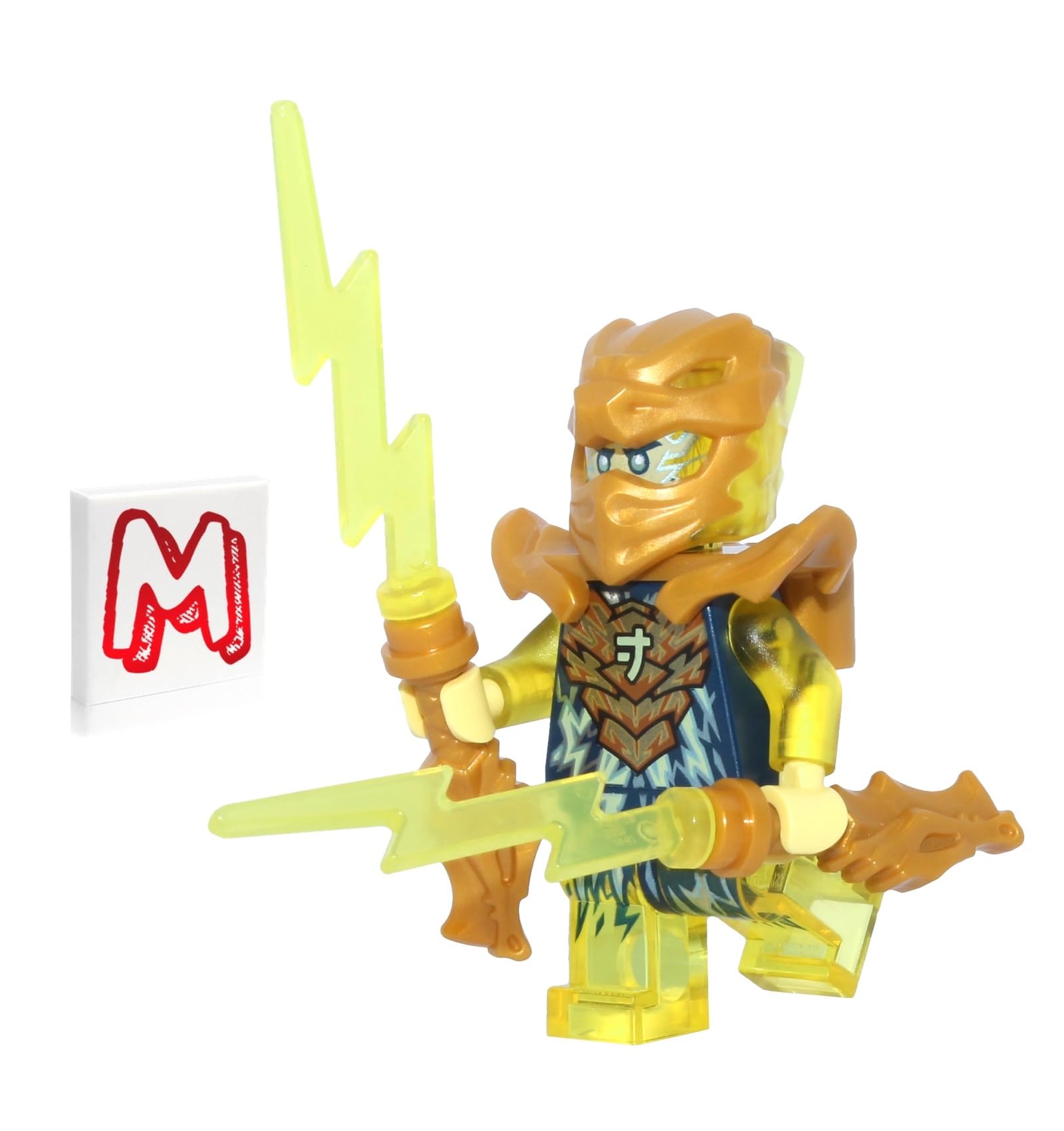 LEGO NINJAGO Crystalized Minifigure - Jay (Golden Dragon) without Wings and Gold Flame Sword 71768
