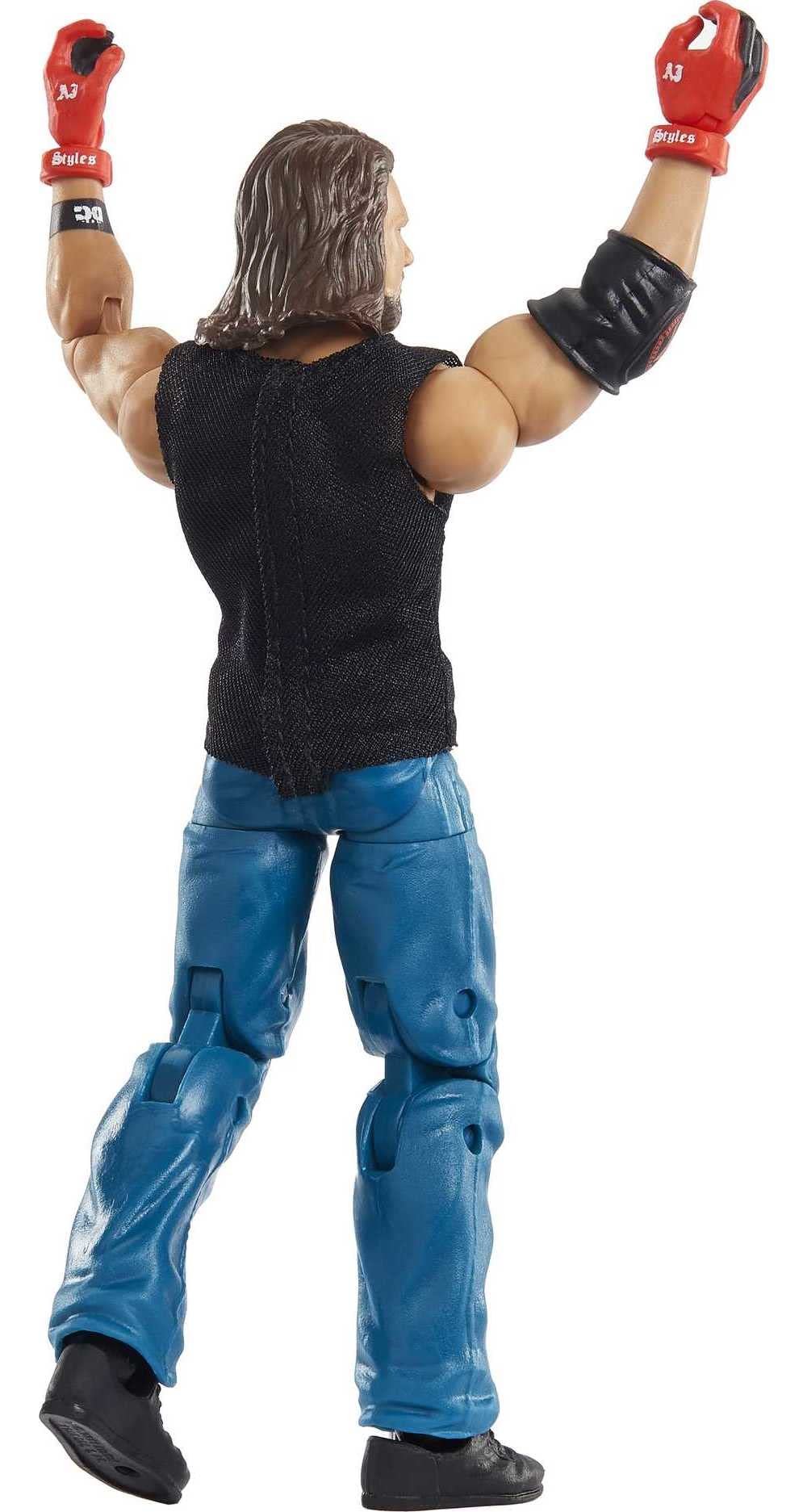 Mattel AJ Styles WrestleMania Elite Collection Action Figure with entrance shirt & Vince McMahon Build-A-Figure Pieces, 6-in / 15.24-cm Posable