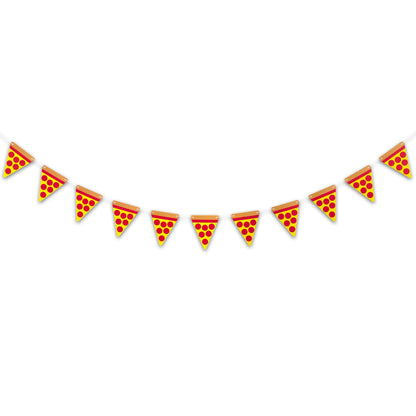 GIOGUK 11Pcs Italian Pizza Picnic Birthday Party Garland Banner