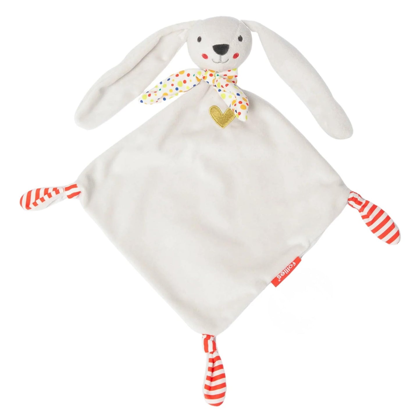 Follies Ollie The Lovey Bunny, Holiday Baby Gift, Super Soft Sensory Toy for Babies & Toddlers, Washable Blanket Lovey, Cuddly Keepsake for Newborns
