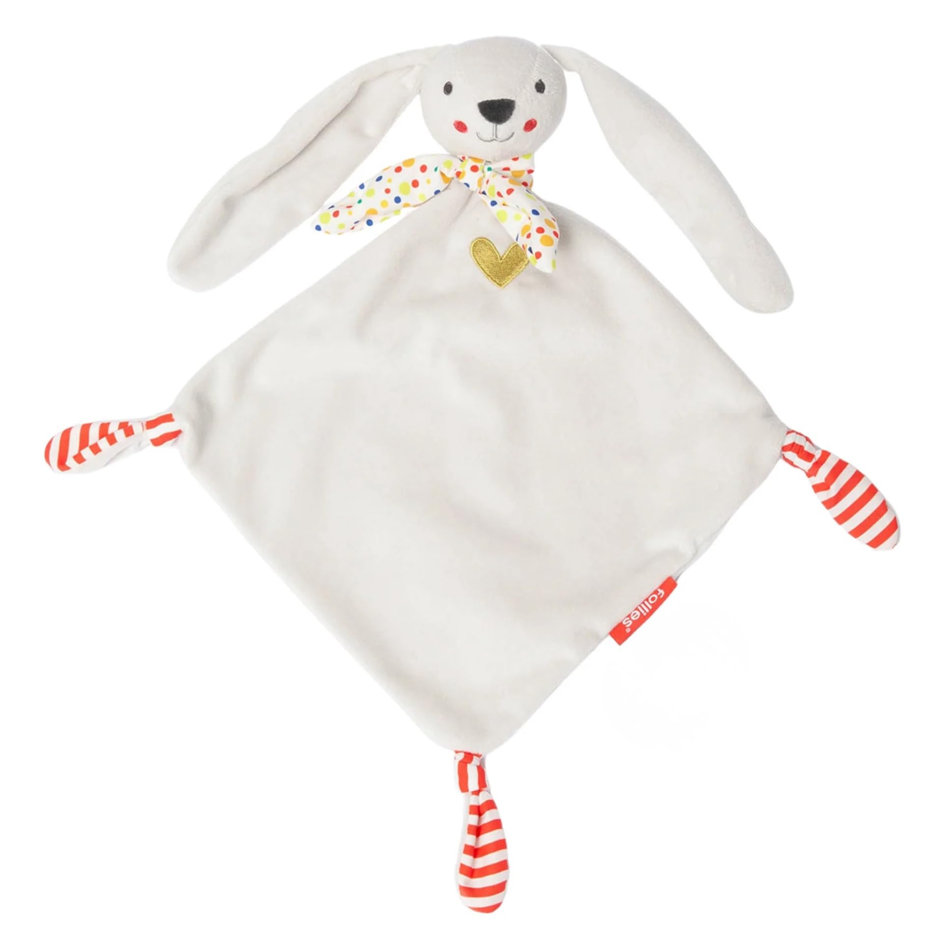 Follies Ollie The Lovey Bunny, Holiday Baby Gift, Super Soft Sensory Toy for Babies & Toddlers, Washable Blanket Lovey, Cuddly Keepsake for Newborns