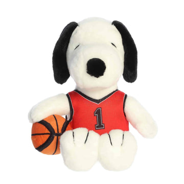Aurora® Adorable Peanuts® Basketball Snoopy Stuffed Animal - Officially Licensed Toys for All Snoopy Fans - Nostalgic Gift for Adults and Birthday