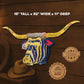 BEER DEER Coors Banquet Longhorn Head 3D Cardboard Mount Wall - Man Cave Decor - Crafted for Garages, Bars, Country Rooms & Beer Lovers - Easy