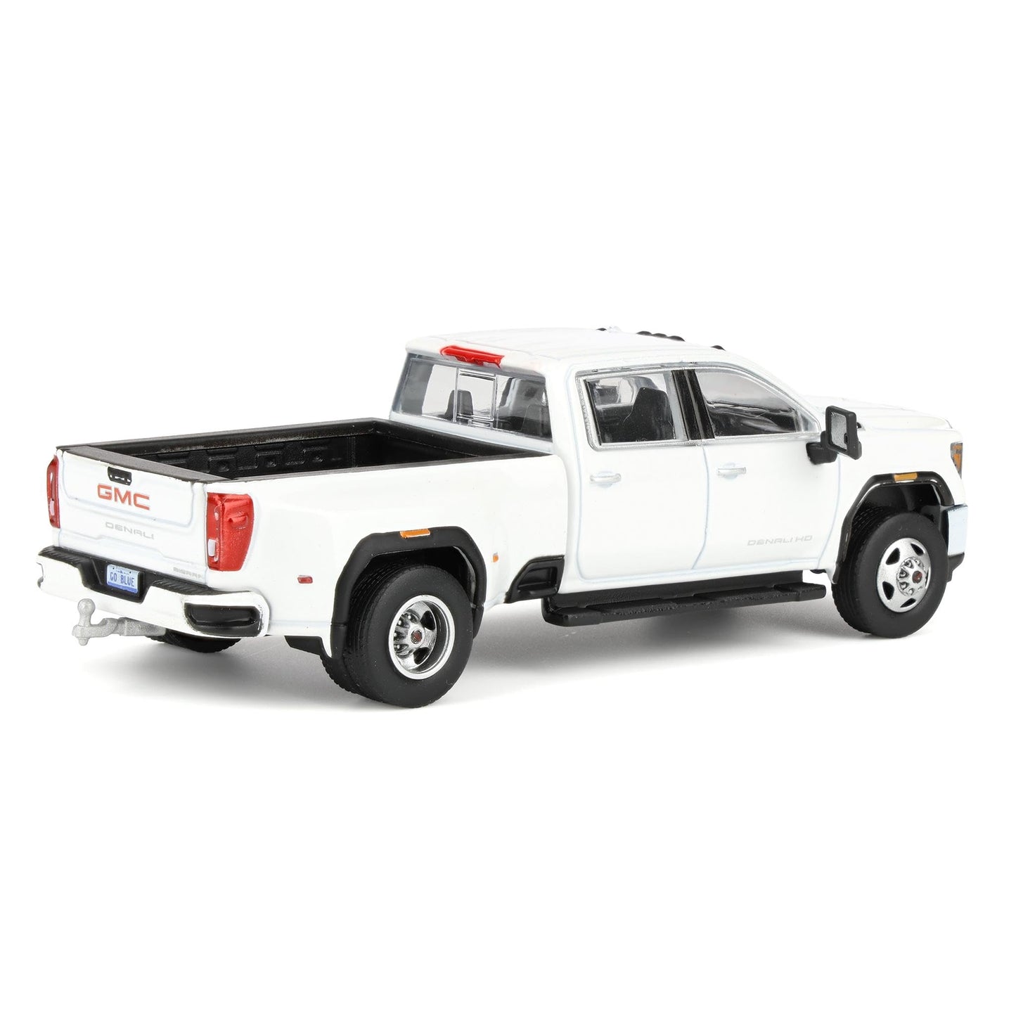 Greenlight 1/64 2022 GMC Sierra 3500HD Denali Dually Pickup Truck, White Frost 51678-B
