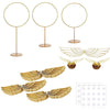 Qhinaster 103 Pcs Wizard Party Chocolate Decoration include 50Pcs Wings Wafer Cupcake Toppers 3 PCS Gold Goal Posts and 50Pcs Glue Point for Them