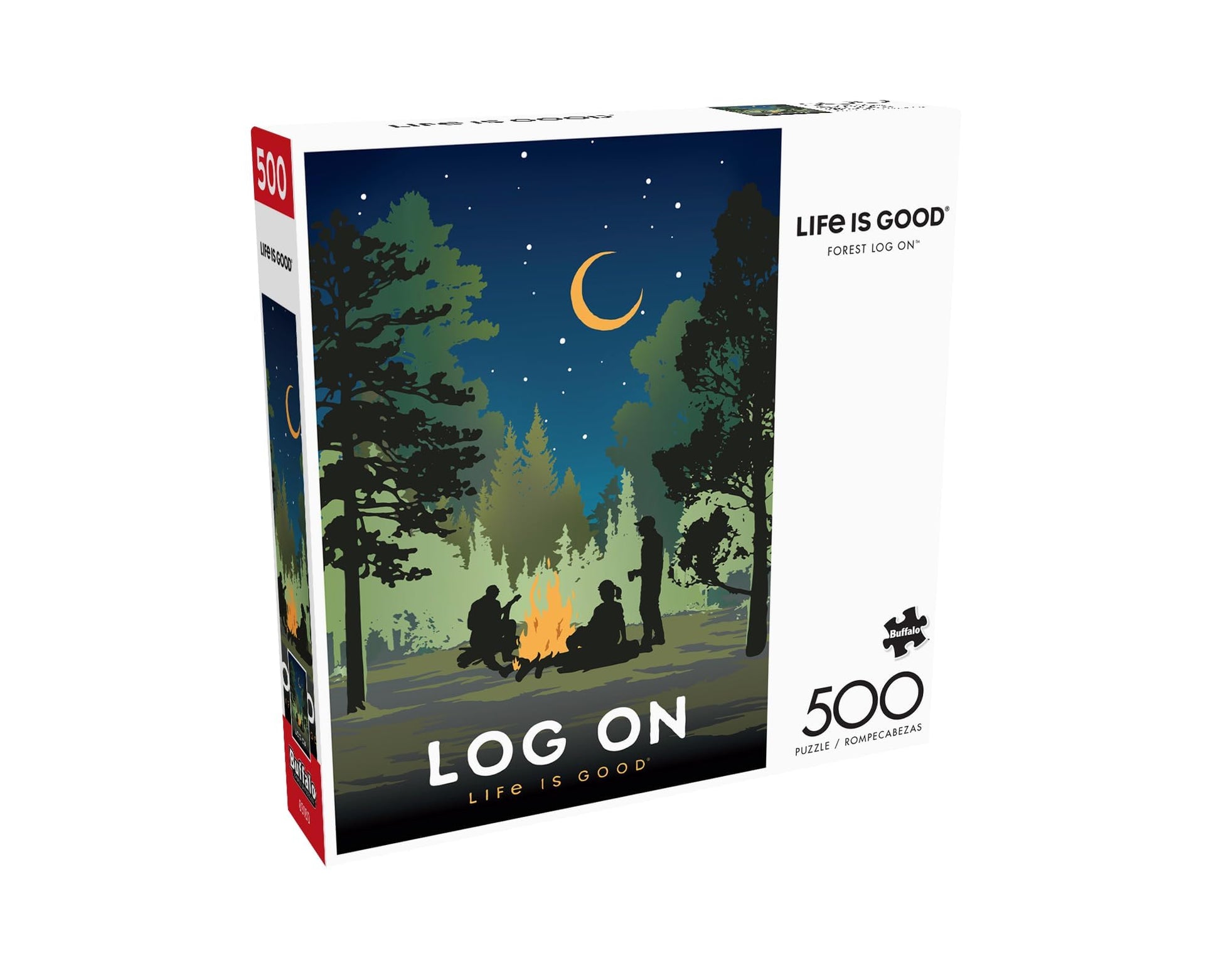 Buffalo Games - Life is Good - Forest Log On - 500 Piece Jigsaw Puzzle for Adults -Challenging Puzzle Perfect for Game Nights - Finished Size is 21.25