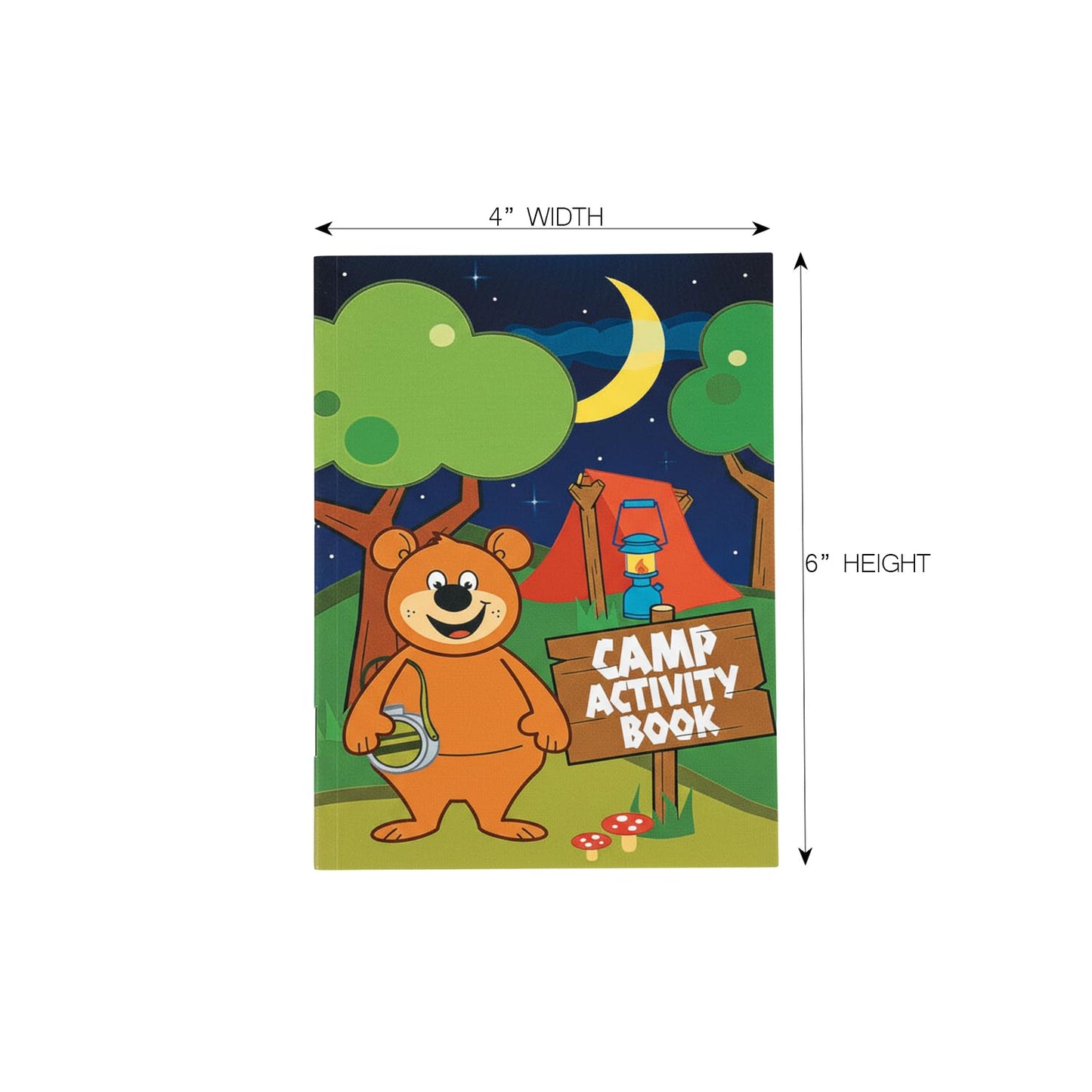 Fun Express - Camp Activity Book with Stickers - Stationery - Activity Books - VBS Vacation Bible School Supplies/Decor - 12 Pieces