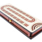 House of Cribbage - 4 Track - Continuous Cribbage Board Alphabet e Shape Inlaid in Maple Wood/Bloodwood : Size - 13.5" x 4.75" - Separate Storage