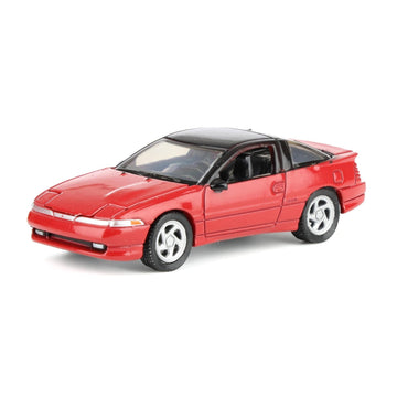1991 Eclipse GSX Maranello Red with Black Top Import Legends Series 1/64 Diecast Model Car by Auto World 64502-AWSP189A