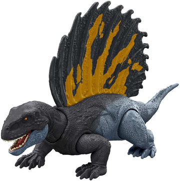 Mattel Jurassic World Strike Attack Edaphosaurus Dinosaur Action Figure Toy with Attack Feature & Movable Joints