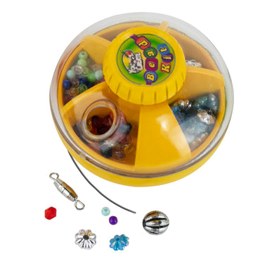 World's Smallest You Create Bead Kit. Miniature Creative Art Kit. Comes with a 5 Compartment Container, Assorted Style Beads, Clasps and Cord,