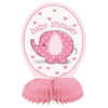 Unique 6" Mini Pink Elephant Girl Baby Shower Centerpiece Decorations, 4ct