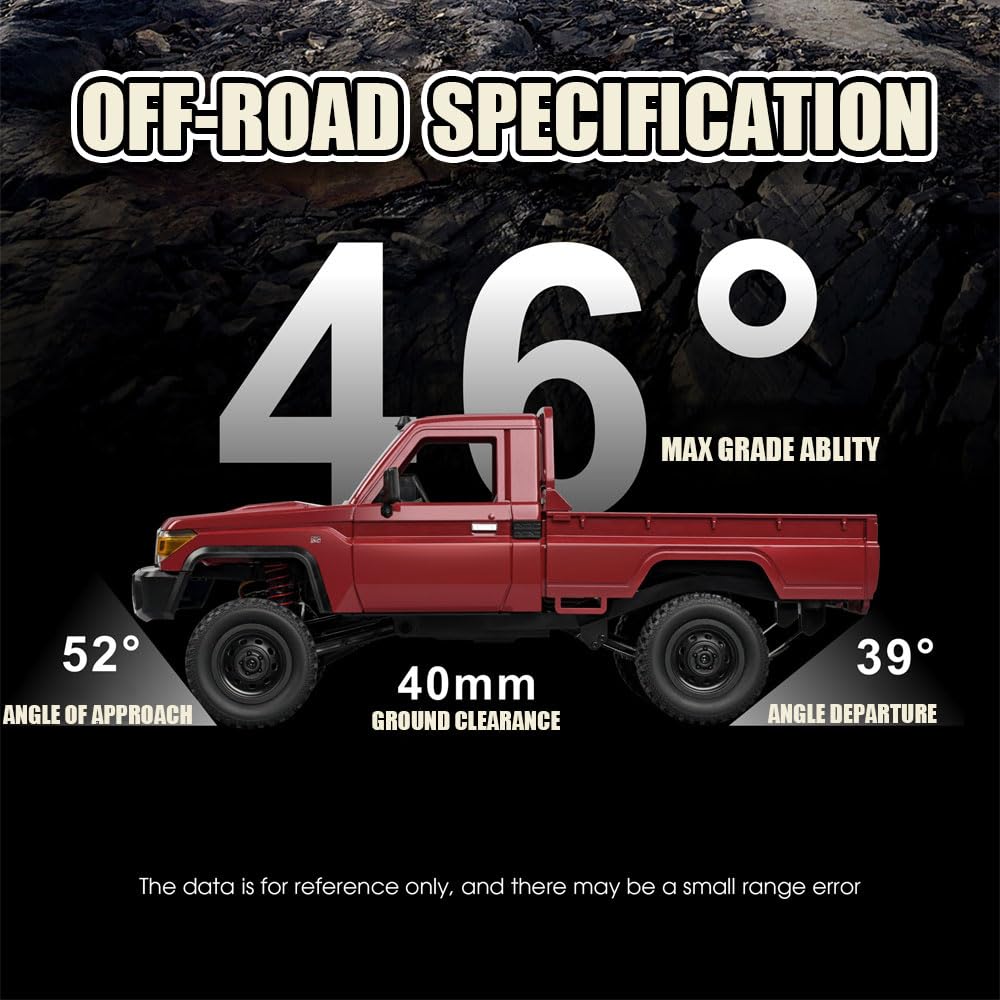 WANZRXX 1/12 RC Truck LC 79 Pickup Trucks 2.4G Full Proportional Rock Crawler 4WD Electric Remote Control Car Off-Road Climbing Vehicle RTR 280 Motor