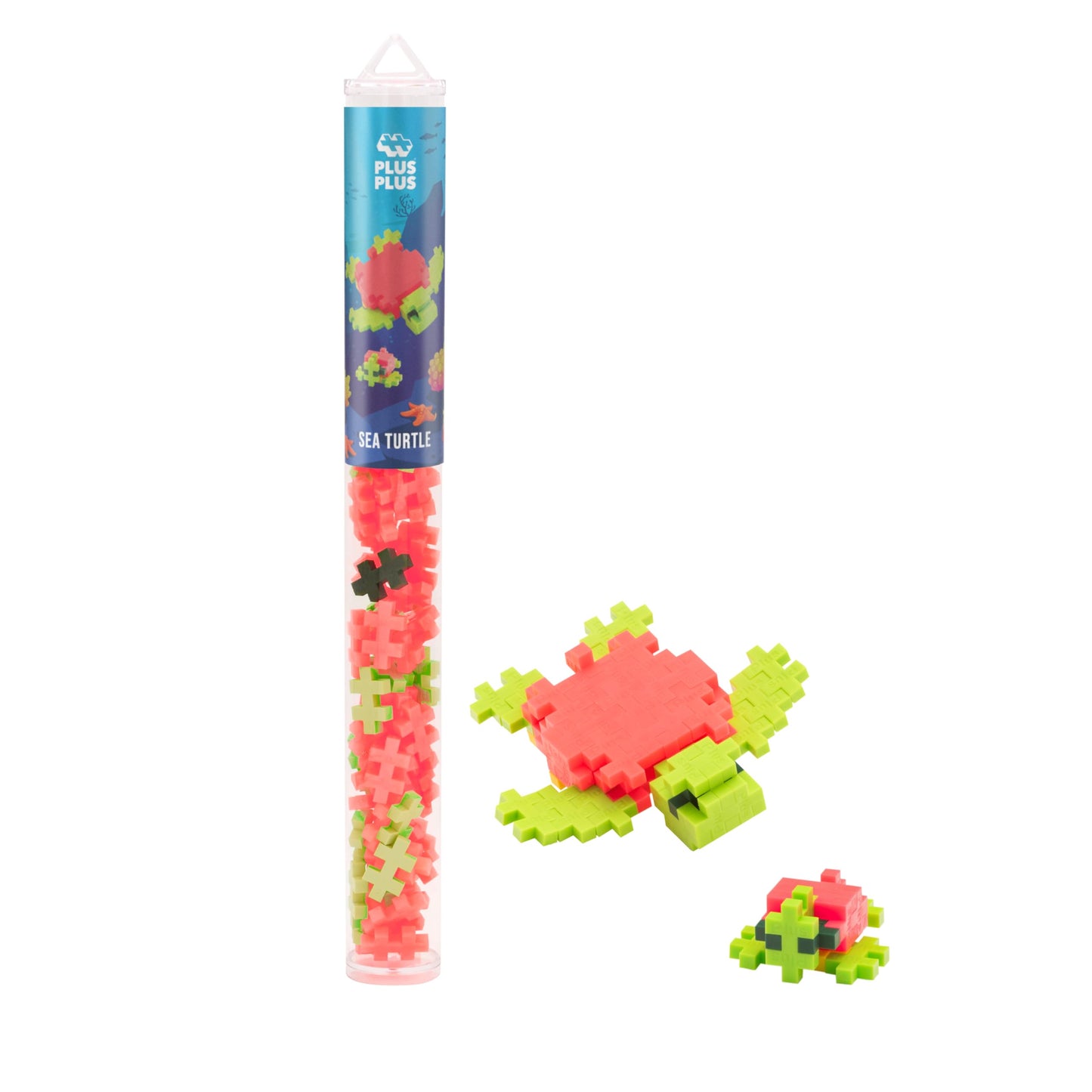 PLUS PLUS Ocean Playset Bundle - 350 Mini Interlocking Building Block Pieces, Animals Figures 3D Puzzle, Fun Stem Toys for Kids