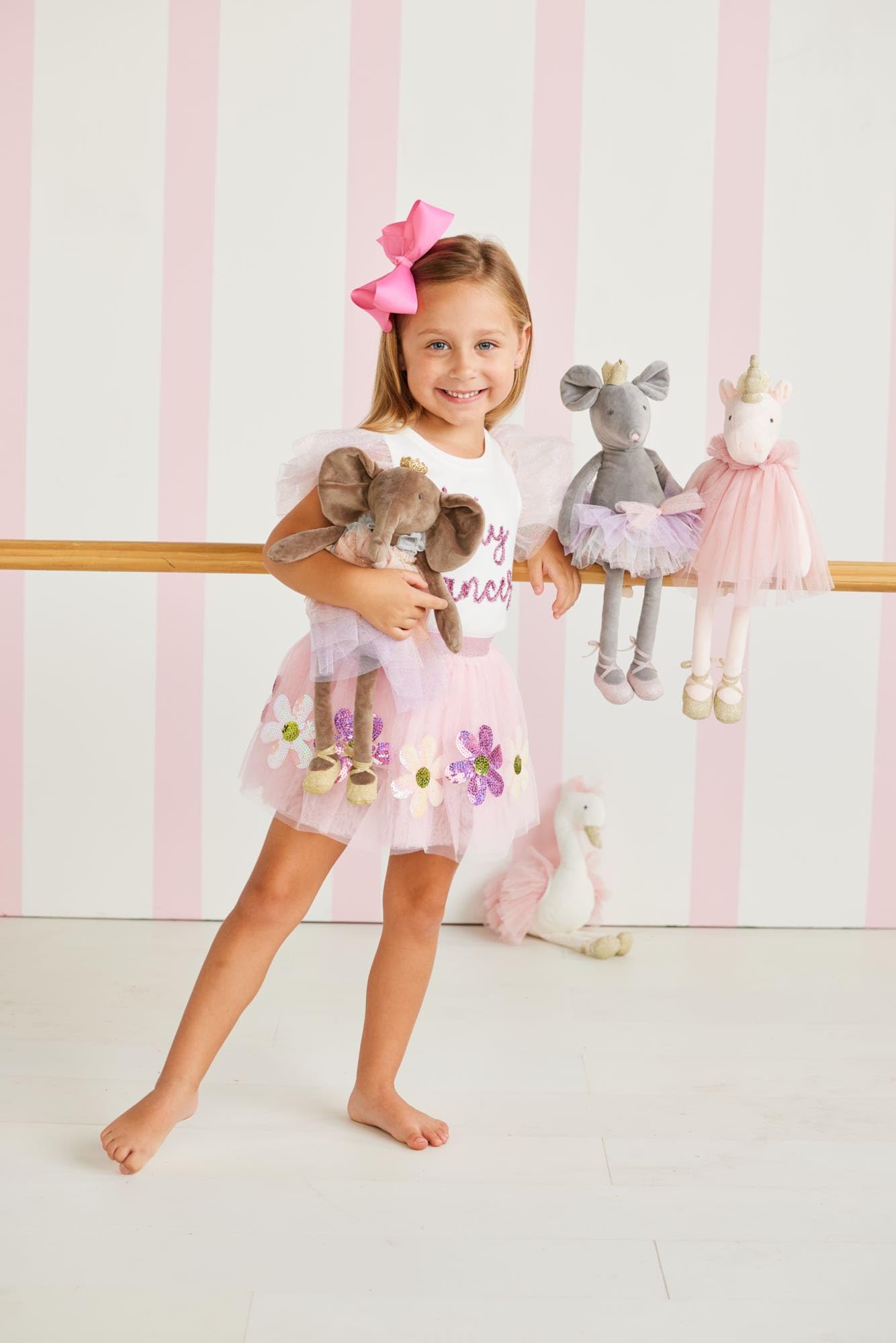 Mud Pie Swan Velvet Princess Plush